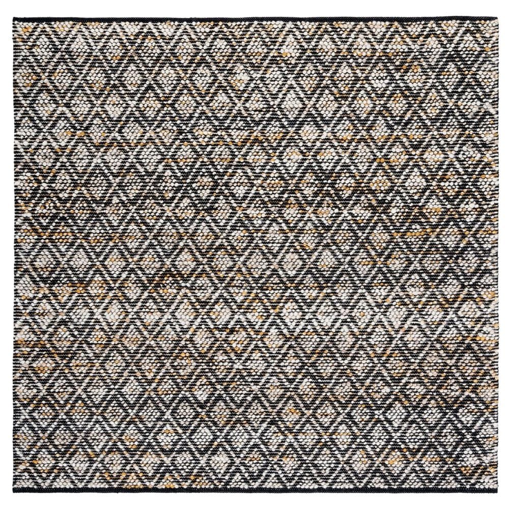Safavieh Natura NAT615C 6" Square Ivory and Yellow Area Rug, , large