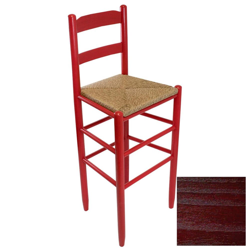 Lakeside Beach Mountain Ladderback Barstool in Cranberry, , large