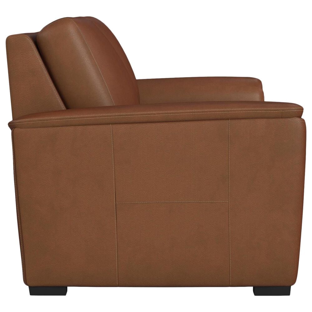 Flexsteel Henry Stationary Leather Sofa and Loveseat Set in Caramel, , large