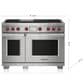 Wolf 7.8 Cu. Ft. Freestanding Dual Fuel Range in Black and Stainless Steel, , large