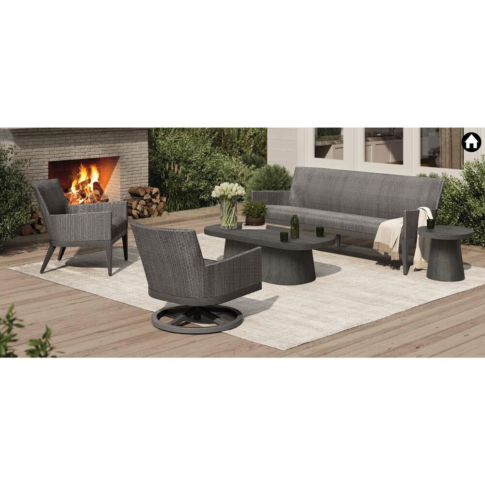 Ebel Outdoor Furniture Siena Patio Swivel Rocker Chair in Fog and Smoke, , large