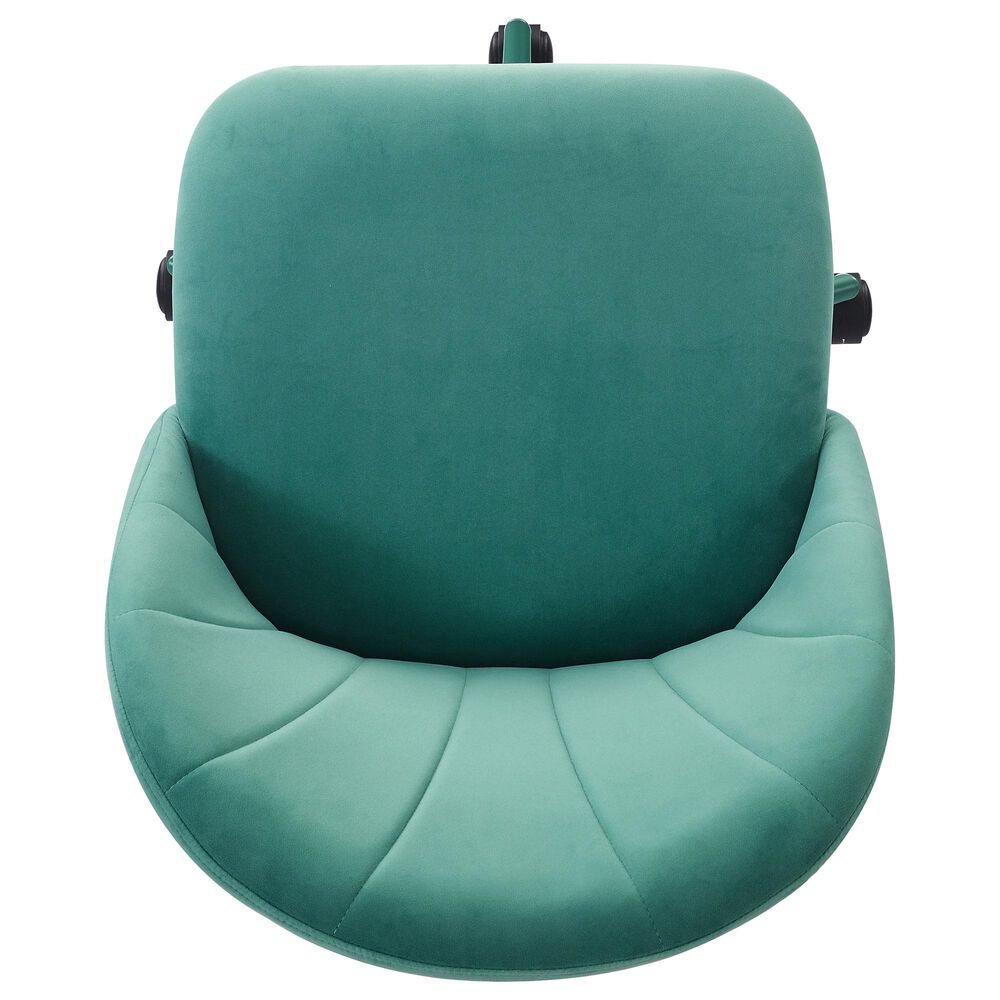 Linon Home Decor Adalynn Swivel Desk Chair in Aqua, , large