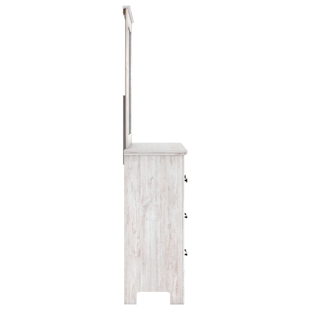 Ashley Makidern 6-Drawer Dresser and Mirror in Whitewash, , large