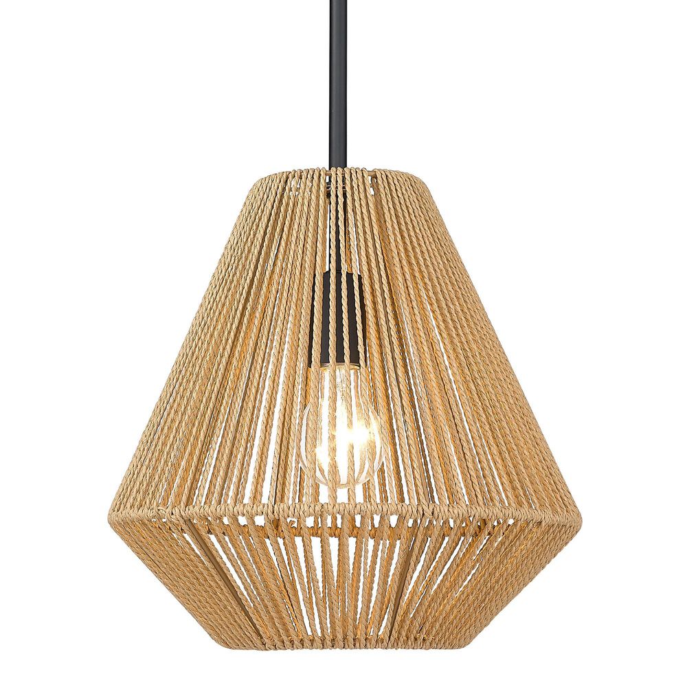 Golden Lighting Valentina Medium Pendant in Matte Black, , large