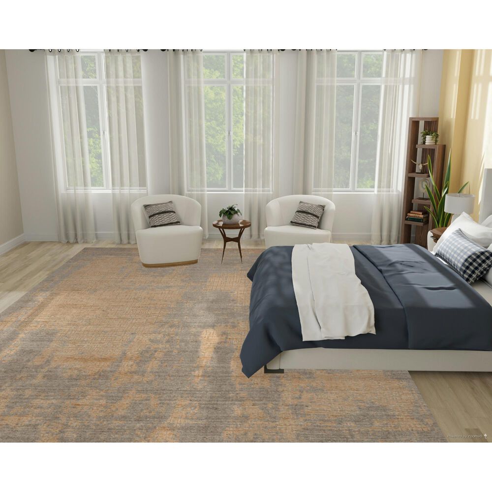 Nourison Harmony 9&#39;9&quot; x 13&#39;9&quot; Grey and Gold Area Rug, , large