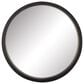 Maple and Jade 32" Round Wood Wall Mirror in Matte Black, , large