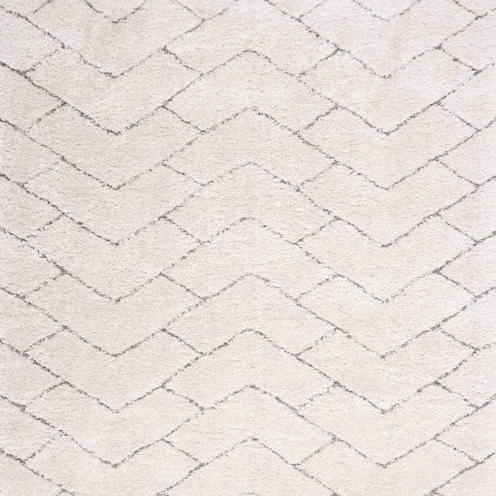 Nourison Dreamy Shag 4&#39; x 6&#39; Ivory and Grey Area Rug, , large