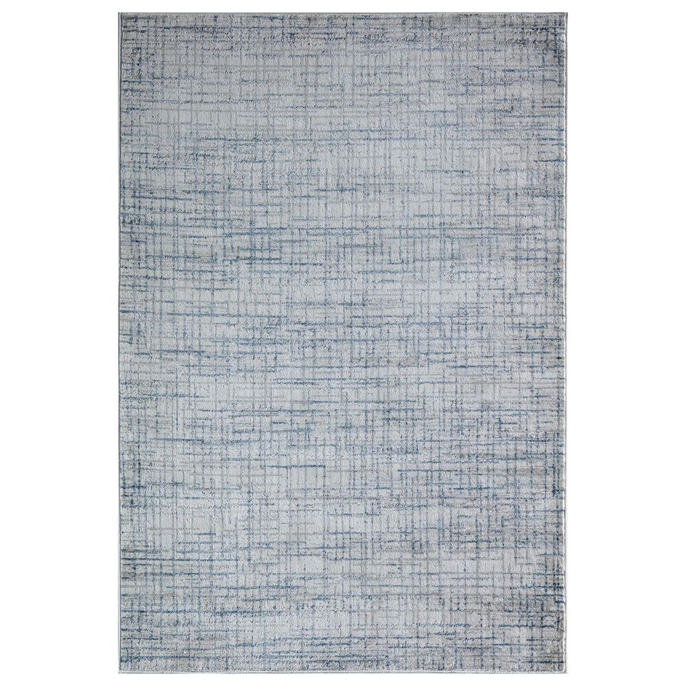 Rugs America Samina Lace 5"3" x 7" Gray and Blue Area Rug, , large