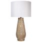 Classy Art Wholesalers Celestial Carve Table Lamp in Distressed Tan and White, , large