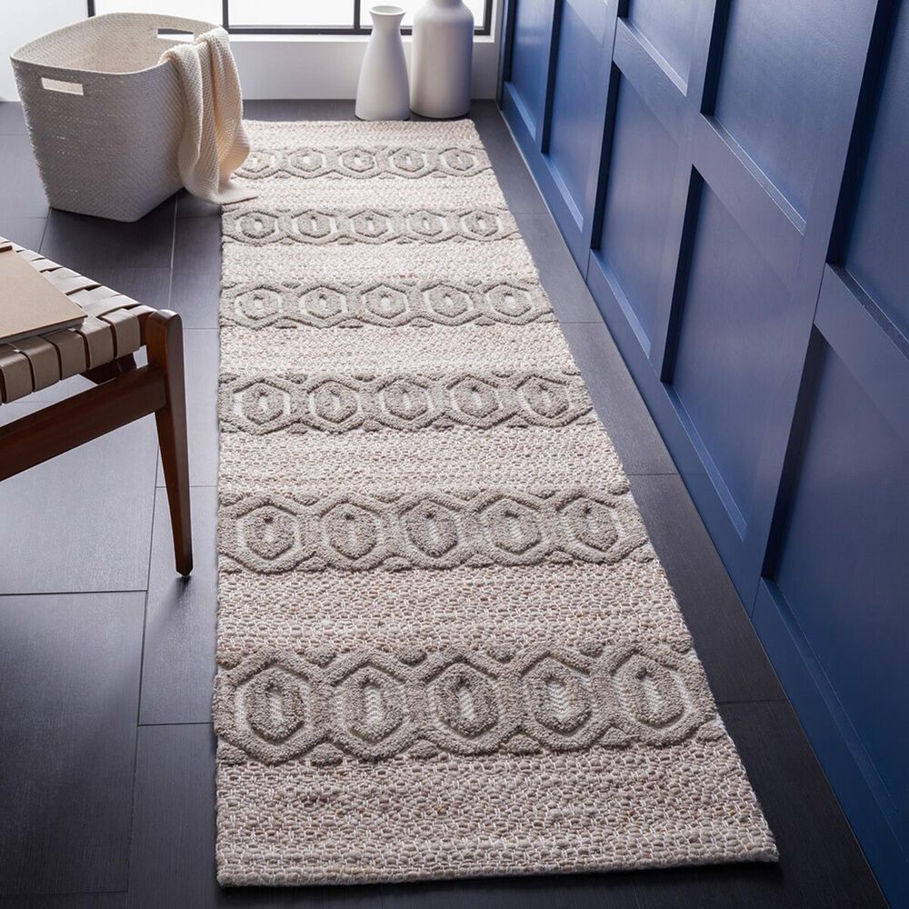 Safavieh Natura NAT610B 2&#39;3&quot; x 9&#39; Beige and Ivory Runner, , large