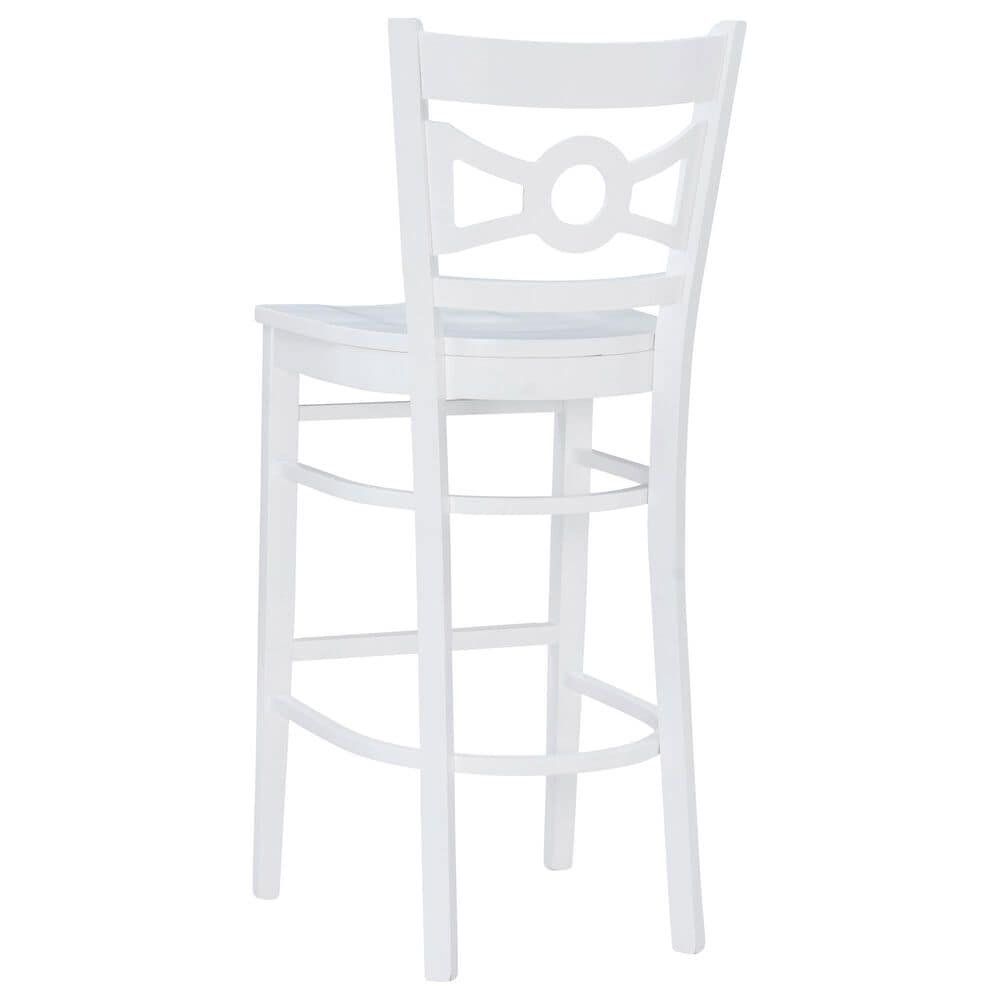 Linon Home Decor Teresa Bar Stool in White, , large