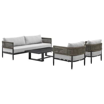 Blue River Felicia 4-Piece Patio Conversation Set in Light Gray, , large