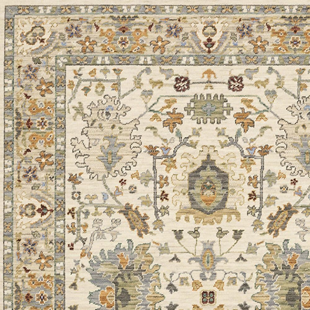 Oriental Weavers Lucca Oriental Border 5&#39;3&quot; x 7&#39;6&quot; Ivory Area Rug, , large