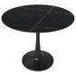 Leisuremod Leisuremod Bristol 31 round dining table Black base with Black Sintered stone Top, , large