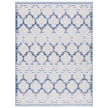 Safavieh Cabana CBN333G 6"7" Square Grey and Blue Indoor/Outdoor Area Performance Rug, , large