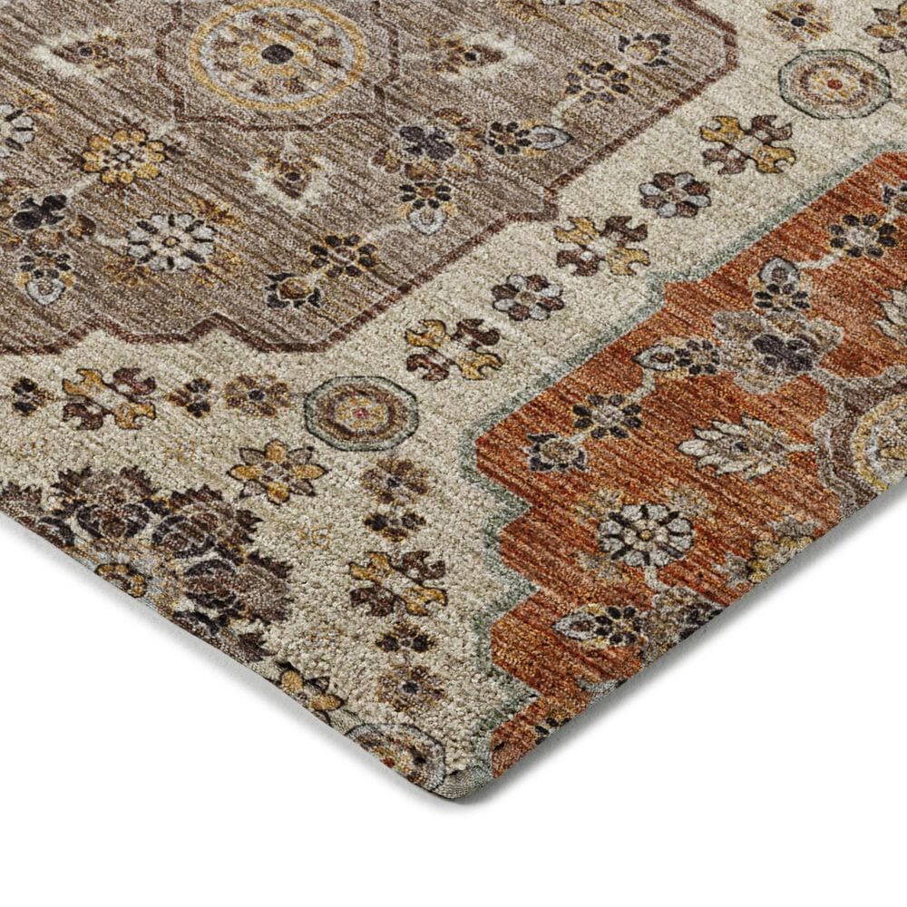 Dalyn Rug Company Silk Road Linen, Mocha, Copper, Gold and Sky 1&#39;8&quot; x 2&#39;6&quot; Area Rug, , large