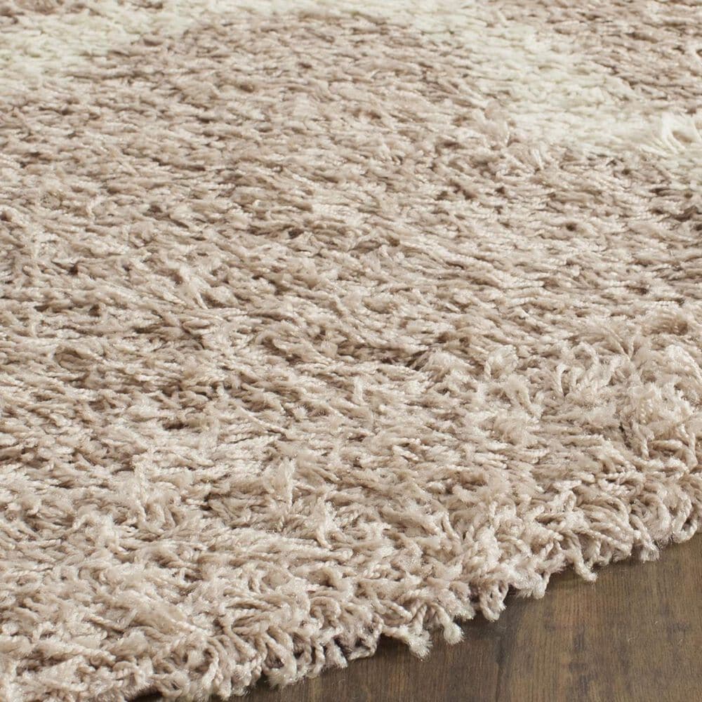 Safavieh Dallas Shag SGD257D-6R 6&#39; x 6&#39;  Beige/Ivory Round Rug, , large