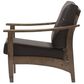 Baxton Studio Pierce Lounge Chair with Walnut Frame in Dark Brown, , large