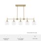 Hunter Xidane 5-Light Linear Chandelier in Alturas Gold, , large