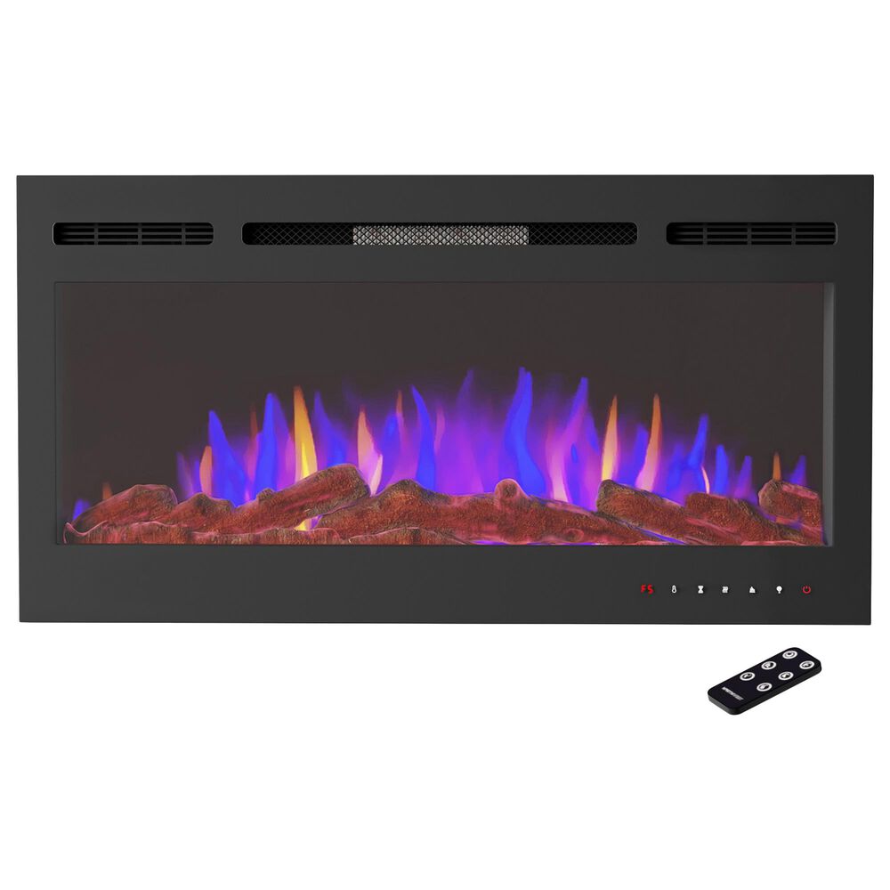 Timberlake Hastings Home 36&quot; Electric Fireplace Wall Mount in Black, , large