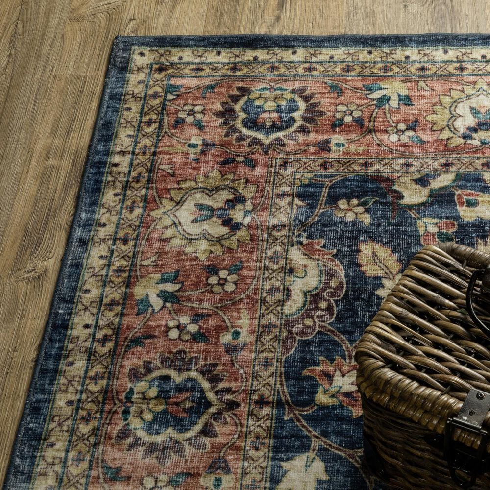 Oriental Weavers Sumter 7&#39;10&quot; x 10&#39; Blue and Rust Area Rug, , large