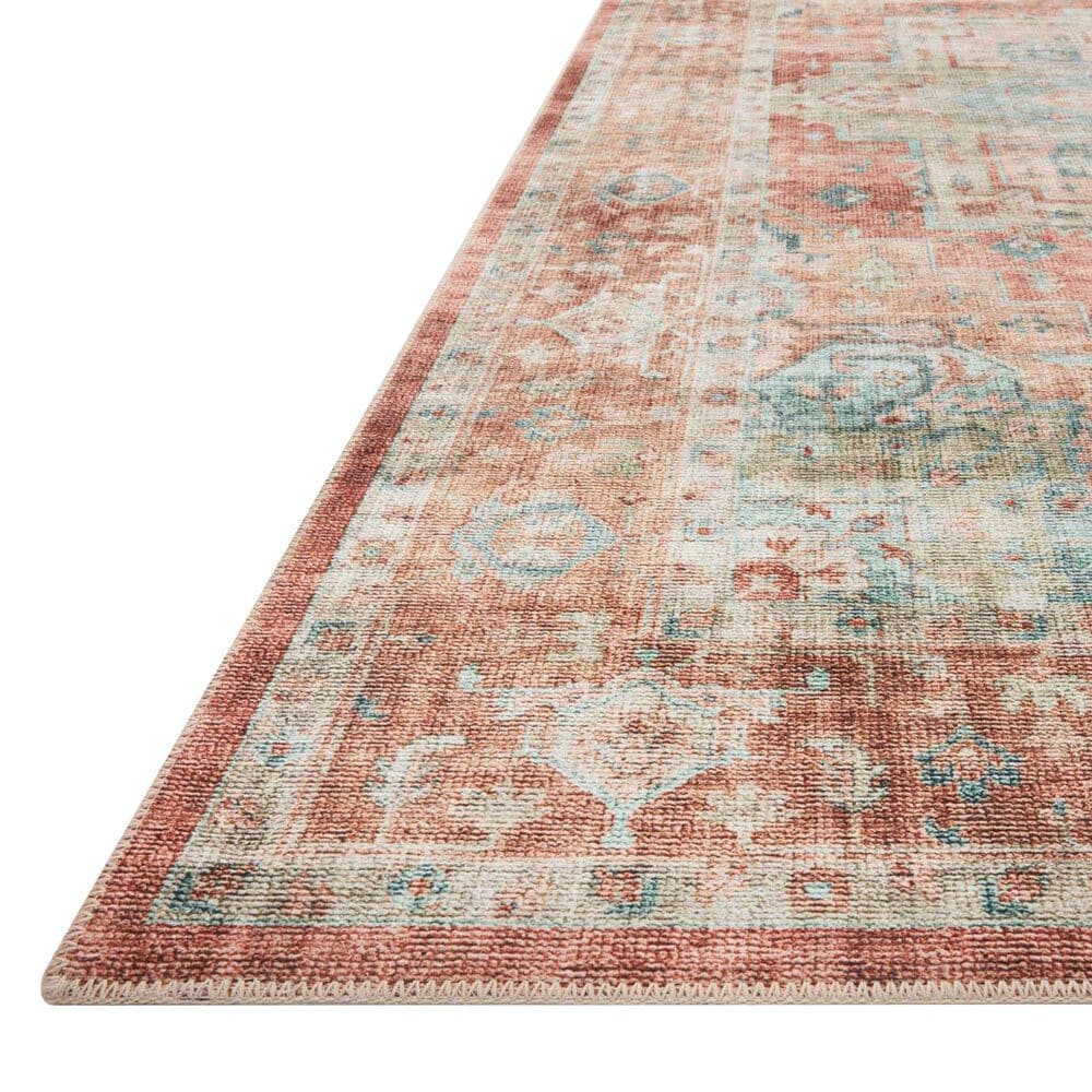Loloi II Heidi  2&#39;6&quot; x 7&#39;6&quot; Terracotta and Aqua Runner, , large