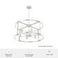 Hunter Astwood 6-Light Chandelier in Brushed Nickel, , large