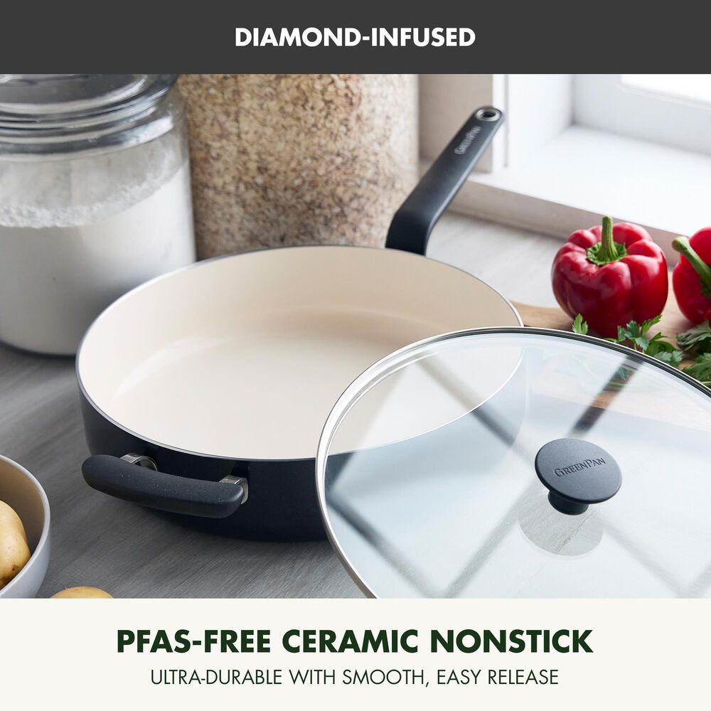 Green Pan Rio Advanced 5-Quart Saute Pan with Lid in Black, , large