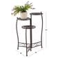 Maple and Jade 3-Tier Indoor/Outdoor Plant Stand with Scroll Details in Brown, , large