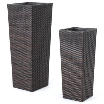 Noble House Everest Patio Flower Pot in Multi-Brown (Set of 2), , large