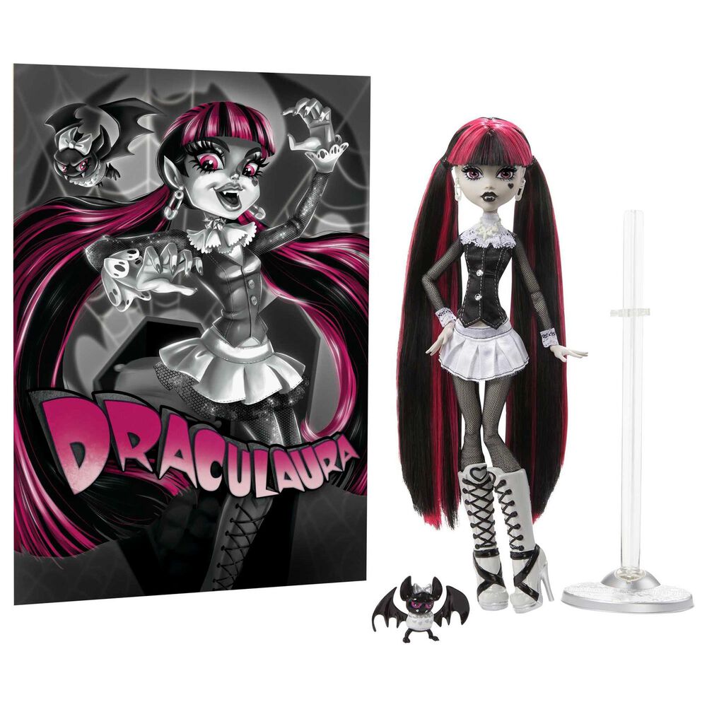 Monster High Monster High Reel Drama Doll - Draculaura in Black and White, , large