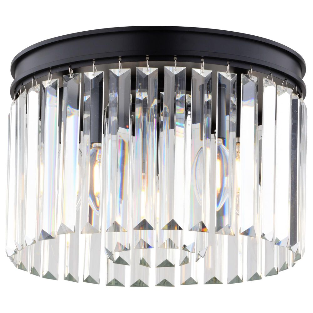 Vaxcel Allerton 3-Light Flush Mount in Matte Black, , large
