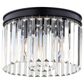 Vaxcel Allerton 3-Light Flush Mount in Matte Black, , large