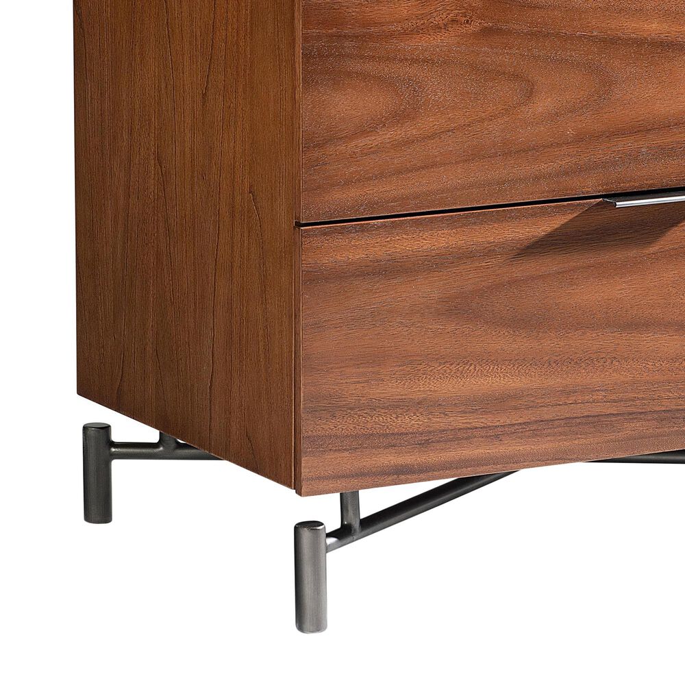 Bernhardt Brasea 32" 2 Drawer Nightstand in Lume and Tungsten with AC and USB Ports, , large