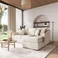 Xenia Contemporary Sofa Chaise in Vibrant Vision Oatmeal, , large