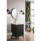 James Martin Vanities Britannia 24" Single Bathroom Vanity in Black Onyx with 3.5 cm White Glossy Resin Top and Rectangular Sink, , large
