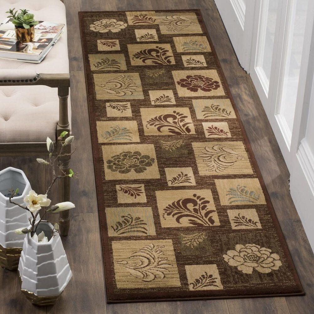 Safavieh Lyndhurst LNH554 2&#39;3&quot; x 8&#39; Brown and Multicolor Runner, , large