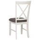 Linon Home Decor Jane Side Chair with Taupe Cushion in Vanilla White, , large