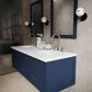 Lexora Home Castor 60" Double Bathroom Vanity in Blue with 2 cm White Quartz Top and Rectangular Sinks, , large