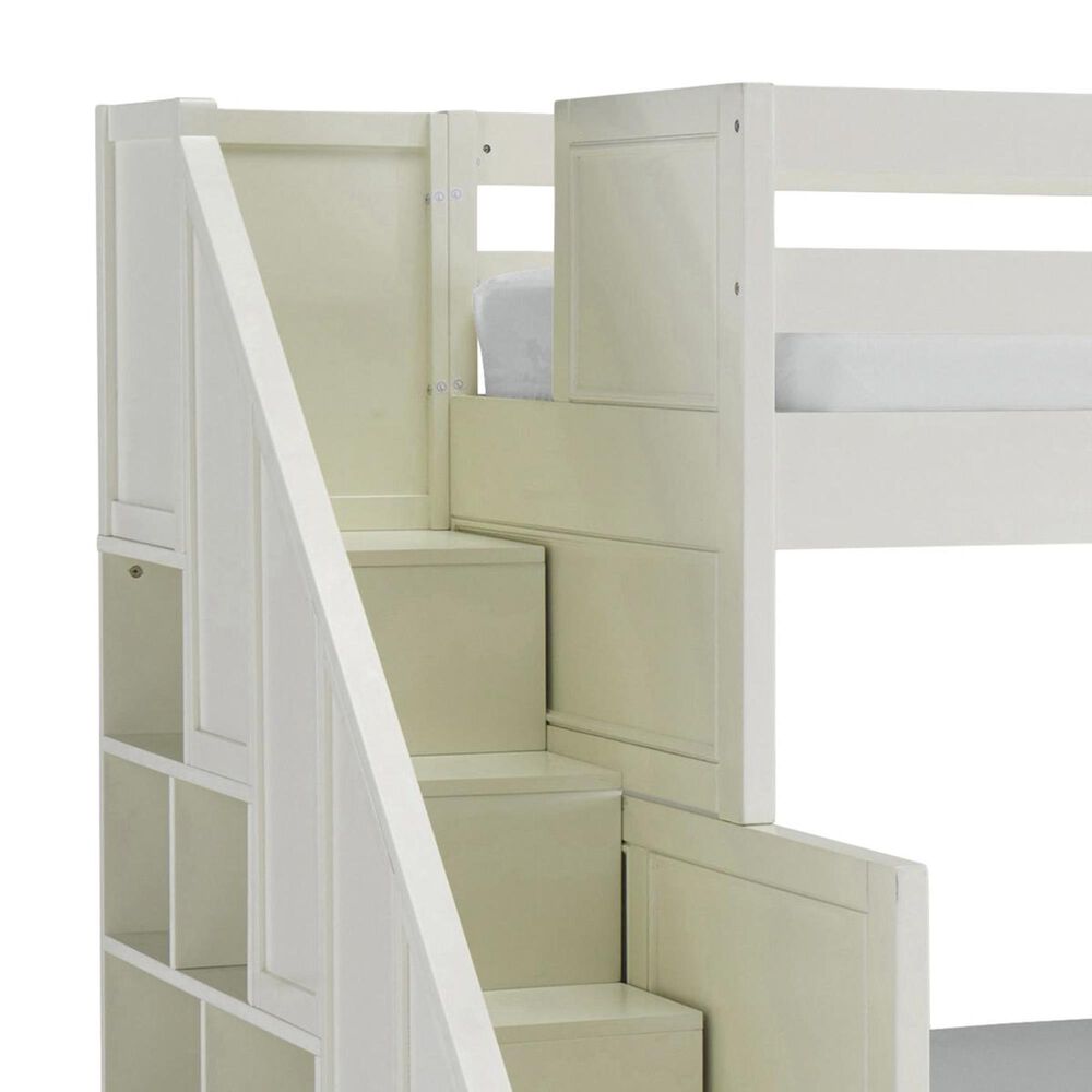 Homestyles Naples Twin Over Full Bunk Bed With Steps In Off White Nebraska Furniture Mart Homestyles Naples Twin Over Full Bunk, Naples Twin Over Full Bunk Bed With Steps And Lower Storage Drawers