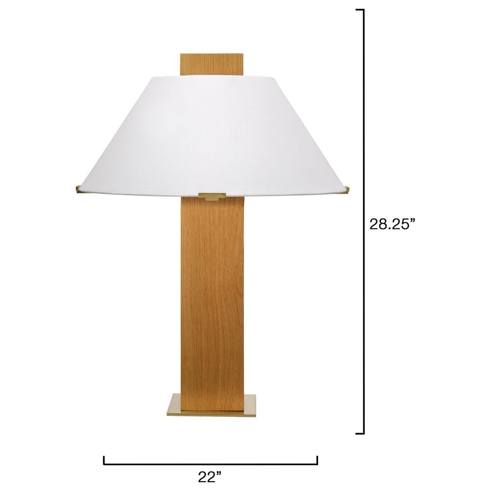 Jamie Young Carrington Veneer Table Lamp in Natural Oak, , large