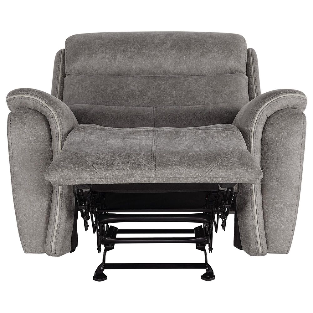 New Heritage Design Kamari Manual Glider Recliner in Gray, , large