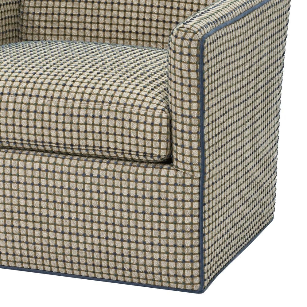 Massoud Furniture Ken Swivel Chair in Frederick Frederick Melange and Banks Steel, , large