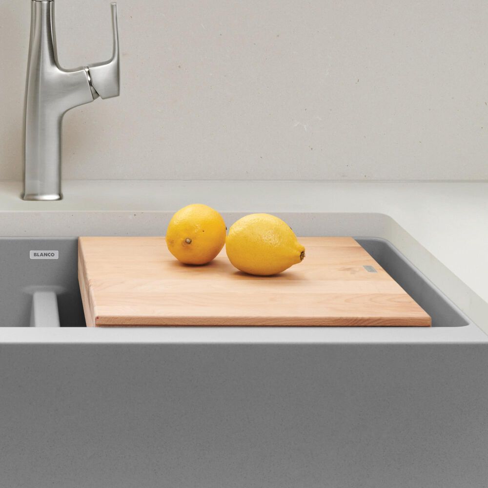 Blanco Ikon and Vintera Floating Cutting Board in Beech Wood, , large