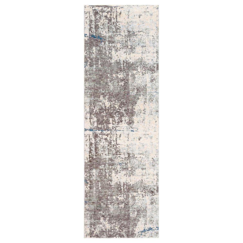 Surya Presidential PDT-2301 3"3" x 10" Blue, Gray and Orange Runner, , large
