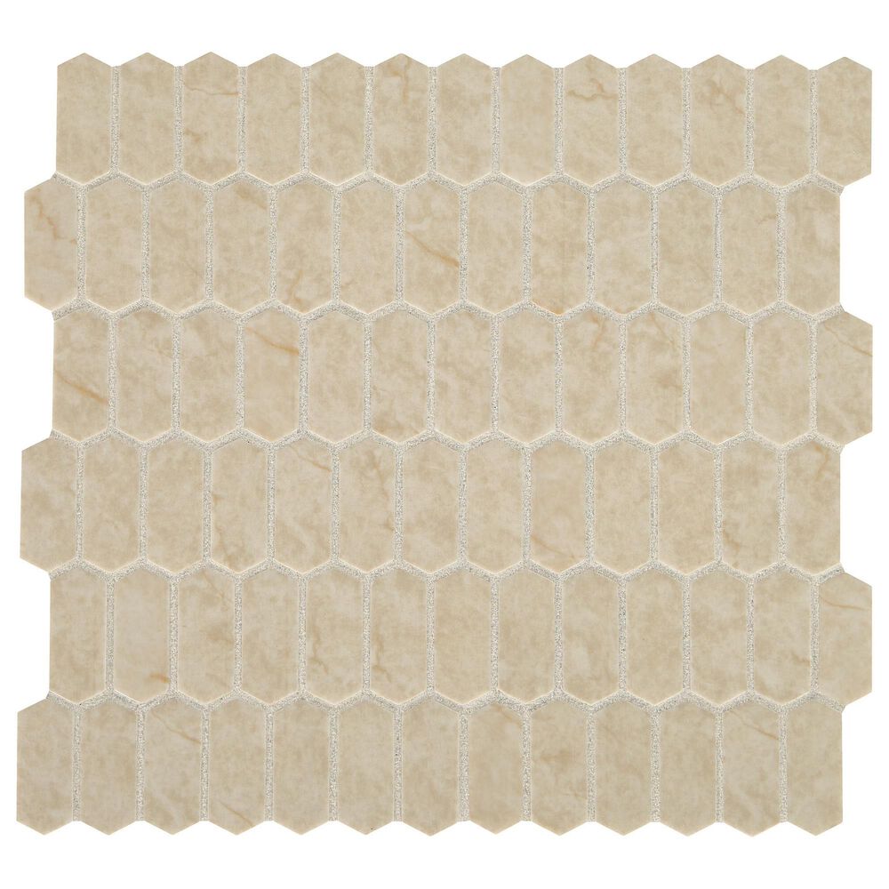 Dal-Tile Statuette Harbor Beige 12" x 12" Picket Glass Mosaic Sheet, , large