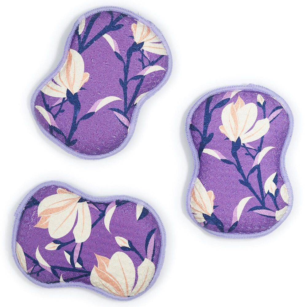 Once Again Home Magnolia Reusable Sponge in Violet (Set of 3), , large