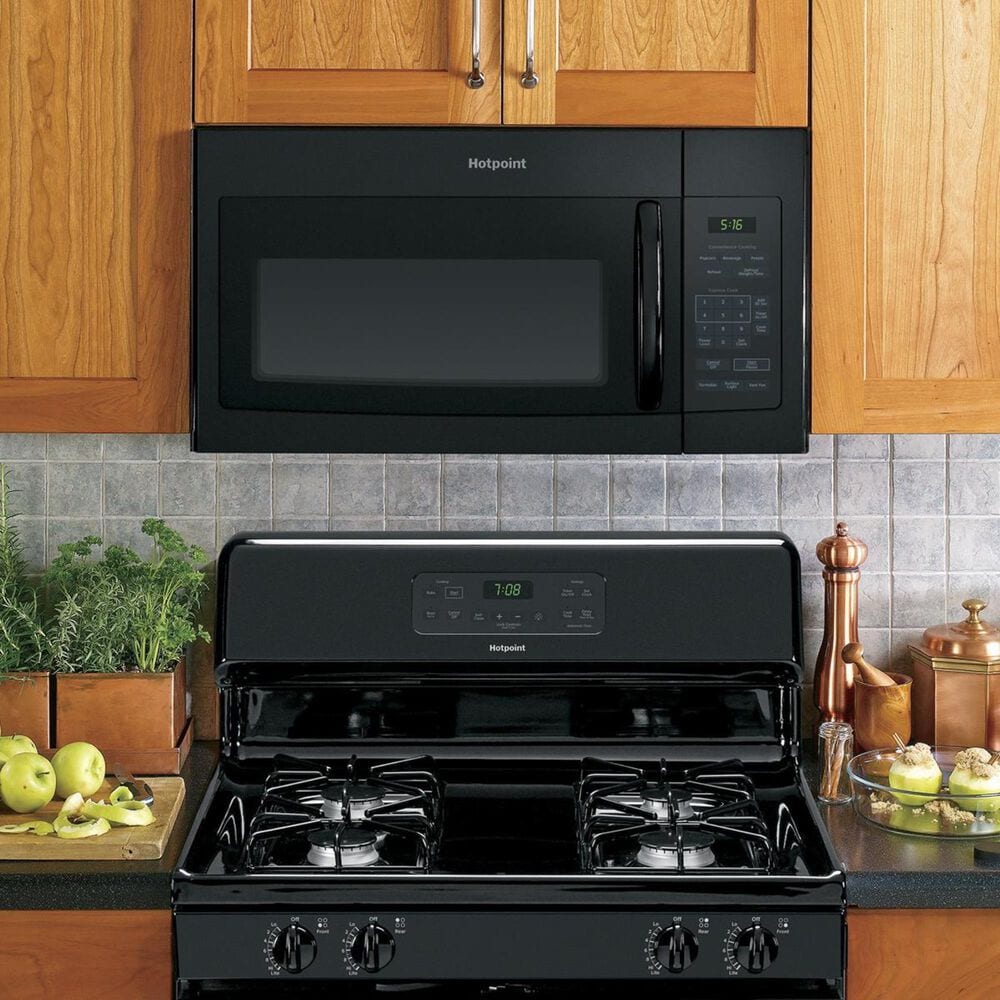 Hotpoint 1.6 Cu. Ft. Over the Range Microwave with 1000 Watts in Black, , large