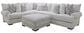 Creature Comforts Julep 4-Piece Sectional in Fluffy River Rock, , large