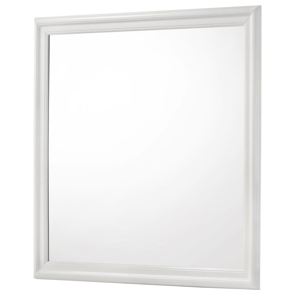 Crown Mark Amalia 6-Drawer Dresser and Mirror in White, , large